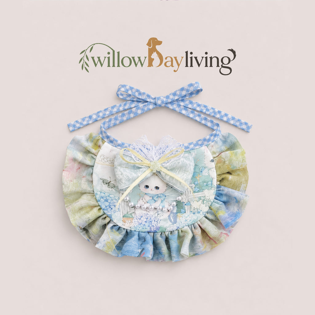 Monet Garden Ribbon Bib