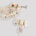 Cream Elephant Charm Bib
