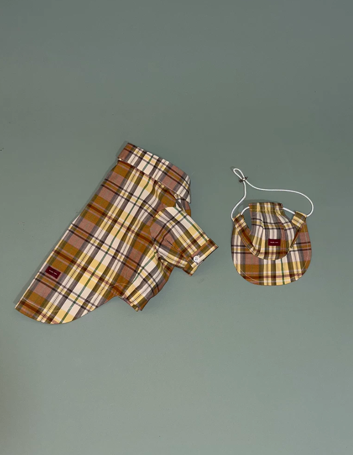 Vintage Plaid Heritage Pet Shirt