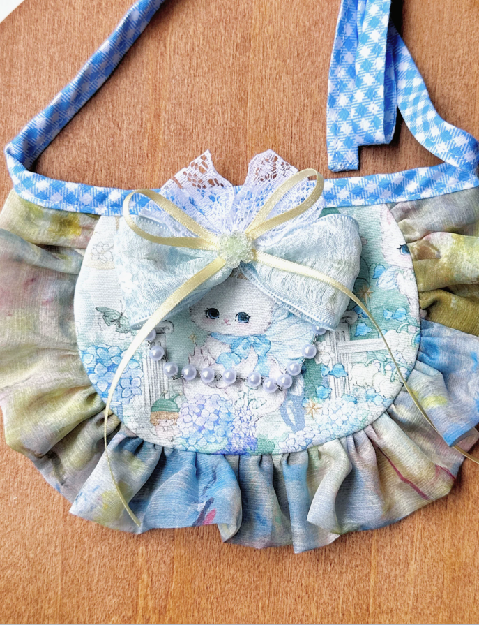 Monet Garden Ribbon Bib