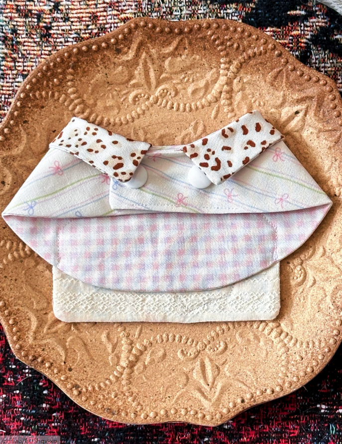 Leopard Patchwork Charm Bib