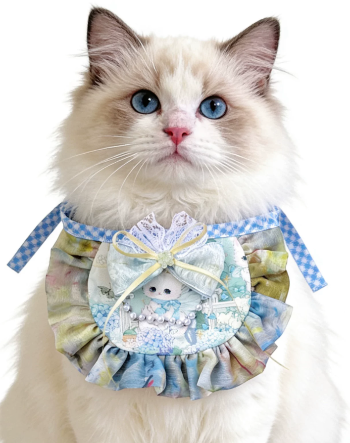 Monet Garden Ribbon Bib